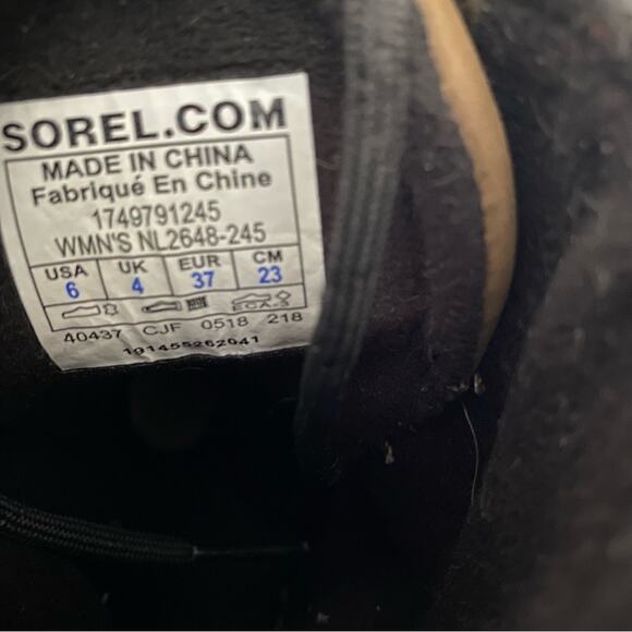 Sorel Emelie 1964 Waterproof Lace Up Boots Brown Tan Black size 6 - Picture 9 of 9